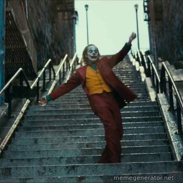 Joker Stairs meme template
